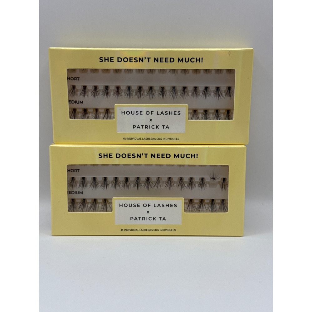 House of Lashes x Patrick Ta She Doesnt Need Much Individual Lashes 2 Pack Black